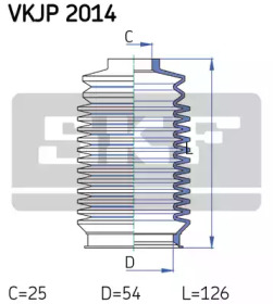 Гофрированный кожух / прокладки SKF для VW TRANSPORTER IV c бортовой платформой/ходовая часть (70XD) 1.9 TD
